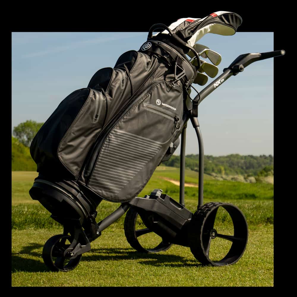 PowerBug Waterproof bag mounted on trolley