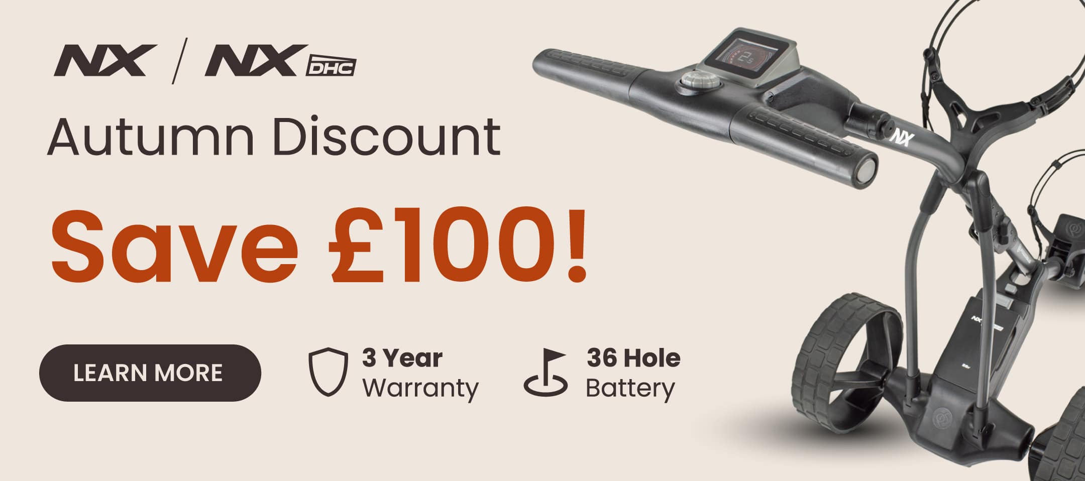 PowerBug NX golf trolley autumn sale