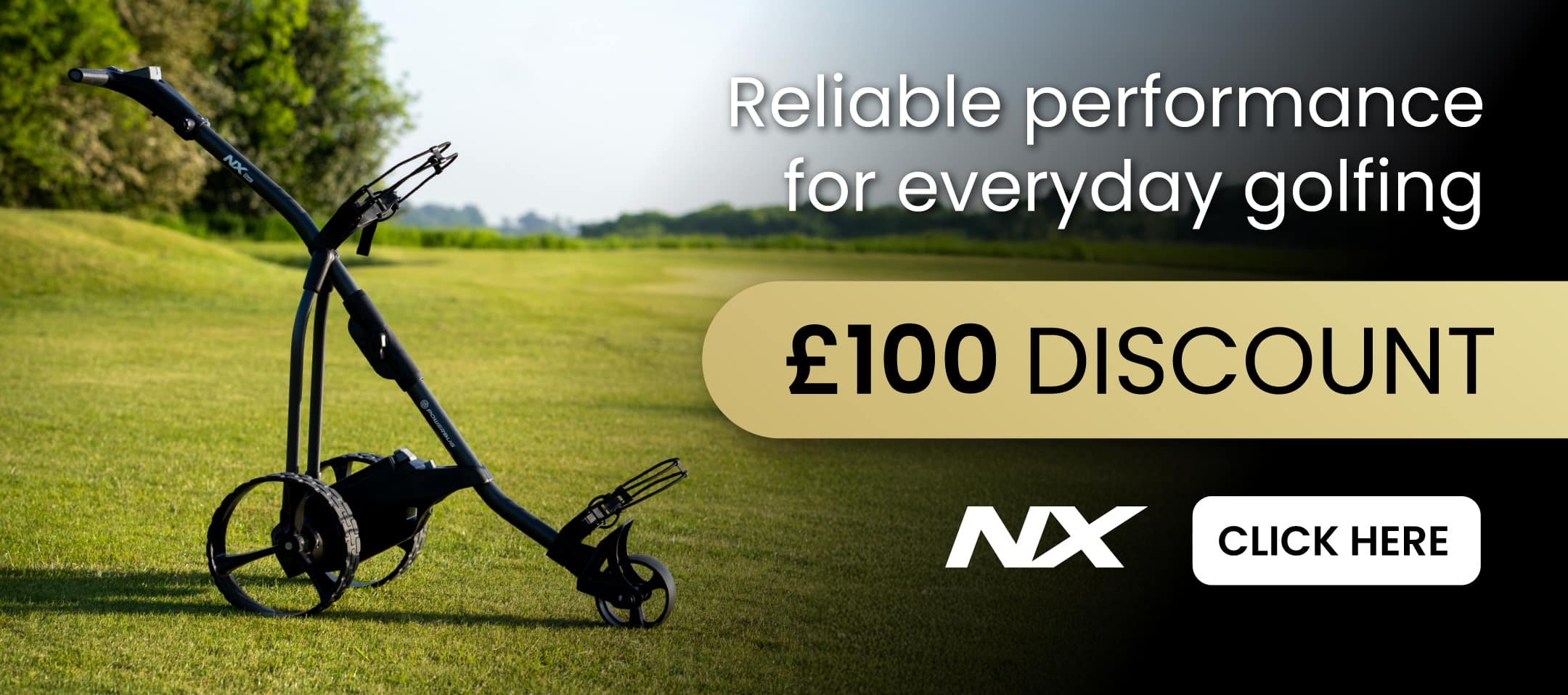 PowerBug NX 36 hole lithium golf trolley sale
