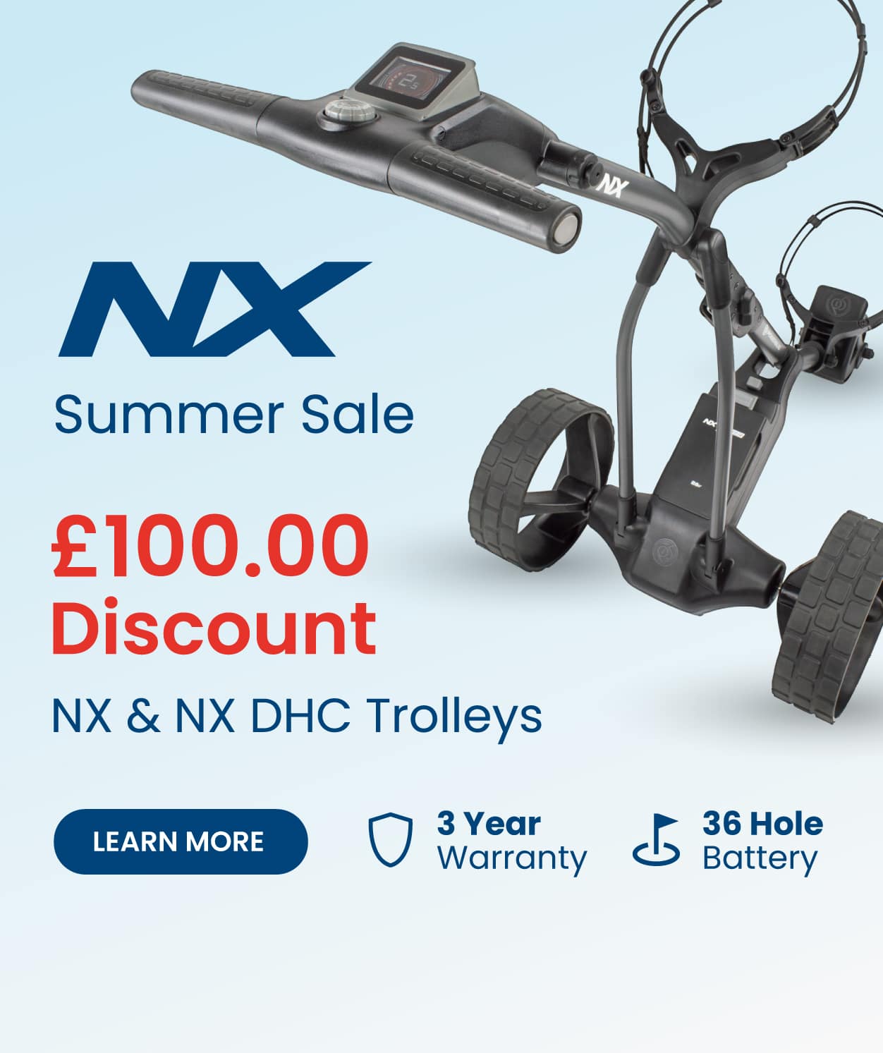 PowerBug electric golf trolley summer sale