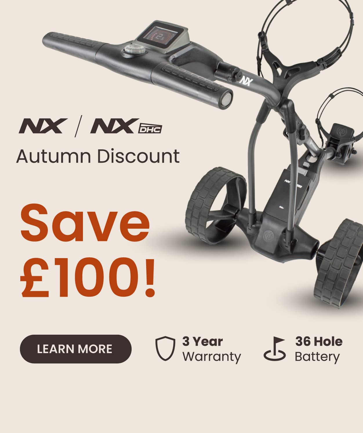 PowerBug NX golf trolley autumn sale