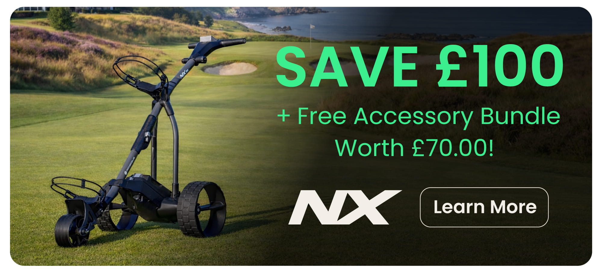 PowerBug NX electric golf trolley special offer