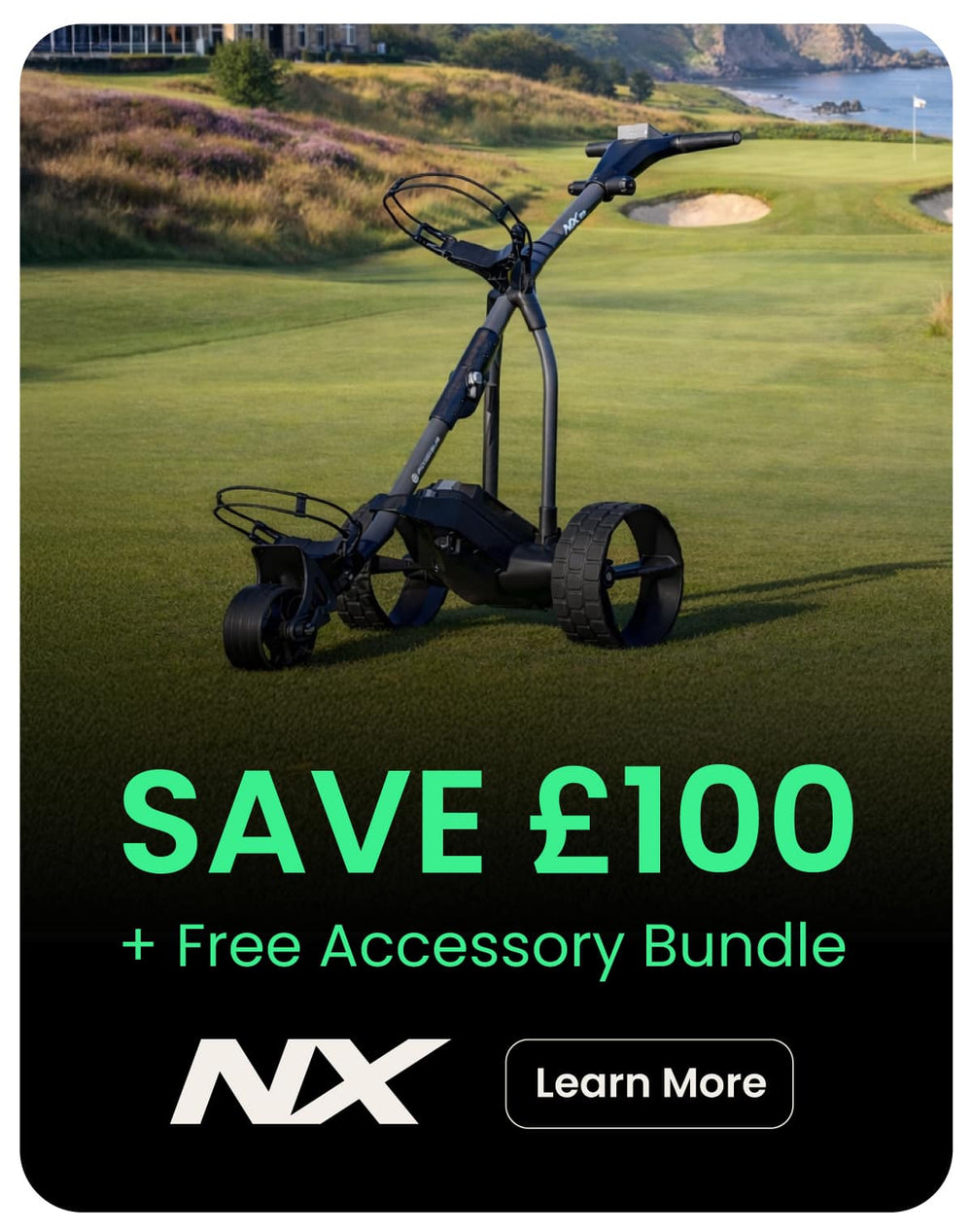 PowerBug NX electric golf trolley special offer